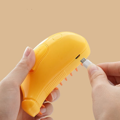 3 In 1 Pet Steam Brush Cat Dog Cleaning Steamy Spray Massage Beauty Comb Hair Removal Grooming Supplies Pets Accessories - Krayz Shop