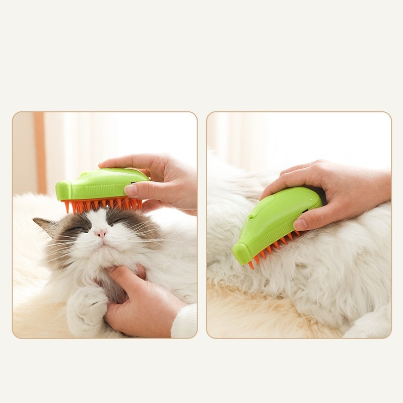 3 In 1 Pet Steam Brush Cat Dog Cleaning Steamy Spray Massage Beauty Comb Hair Removal Grooming Supplies Pets Accessories - Krayz Shop